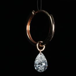 Orecchini a goccia traforati - oro rosa (3)