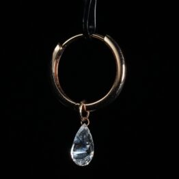 Orecchini a goccia traforati - oro rosa (6)