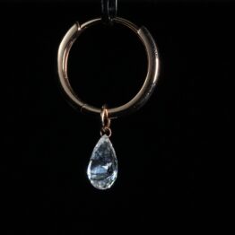 Orecchini a goccia traforati - oro rosa (7)