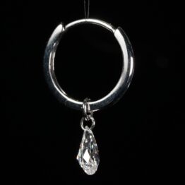 Orecchini a goccia traforati - platino (1)