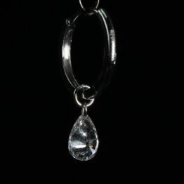 Orecchini a goccia traforati - platino (10)