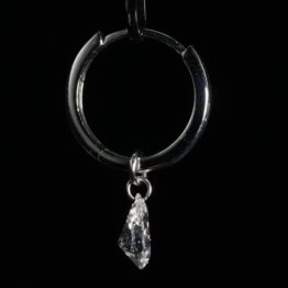 Orecchini a goccia traforati - platino (12)