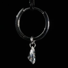 Orecchini a goccia traforati - platino (13)