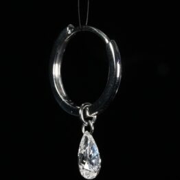 Orecchini a goccia traforati - platino (14)