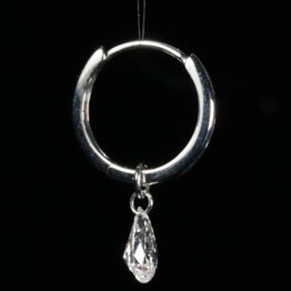 Orecchini a goccia traforati - platino (15)