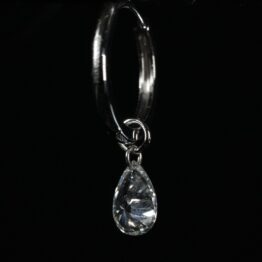 Orecchini a goccia traforati - platino (16)