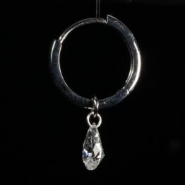 Orecchini a goccia traforati - platino (17)