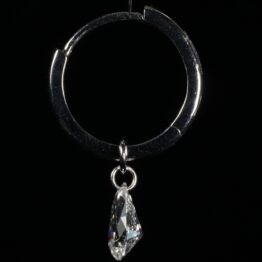 Orecchini a goccia traforati - platino (18)