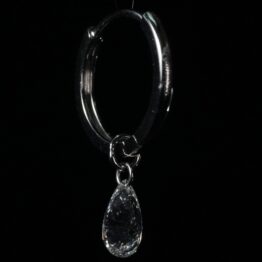 Orecchini a goccia traforati - platino