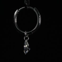 Orecchini a goccia traforati - platino (4)