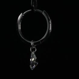 Orecchini a goccia traforati - platino (5)