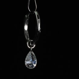 Orecchini a goccia traforati - platino (8)