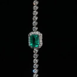 Bracciale con smeraldi e diamanti (6)